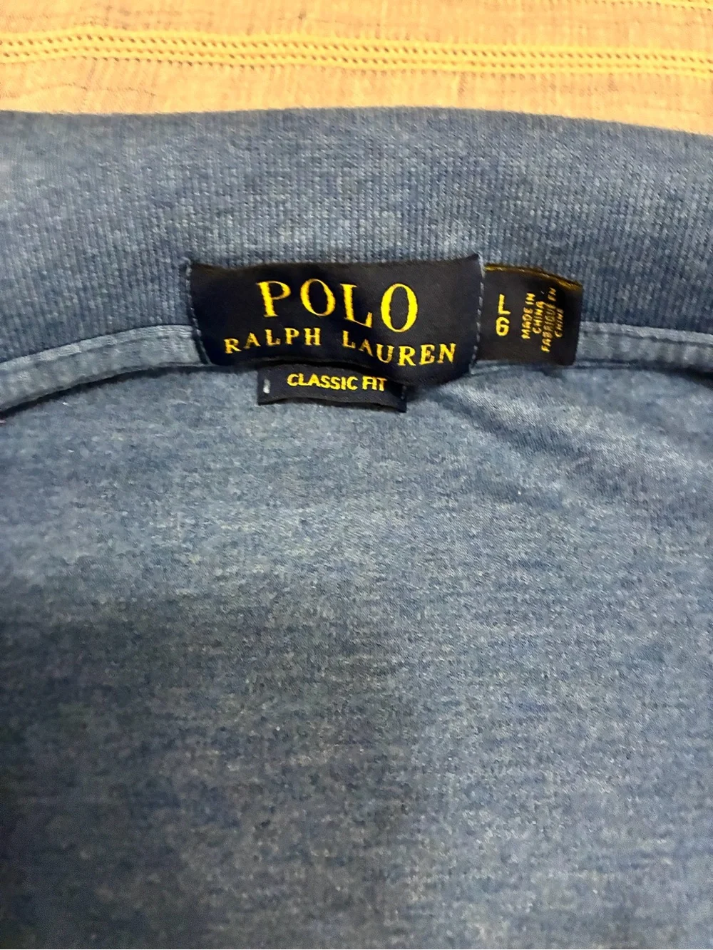 Polo Ralph Lauren Men’s Shirt - Blue with Red Logo GUC Size Large